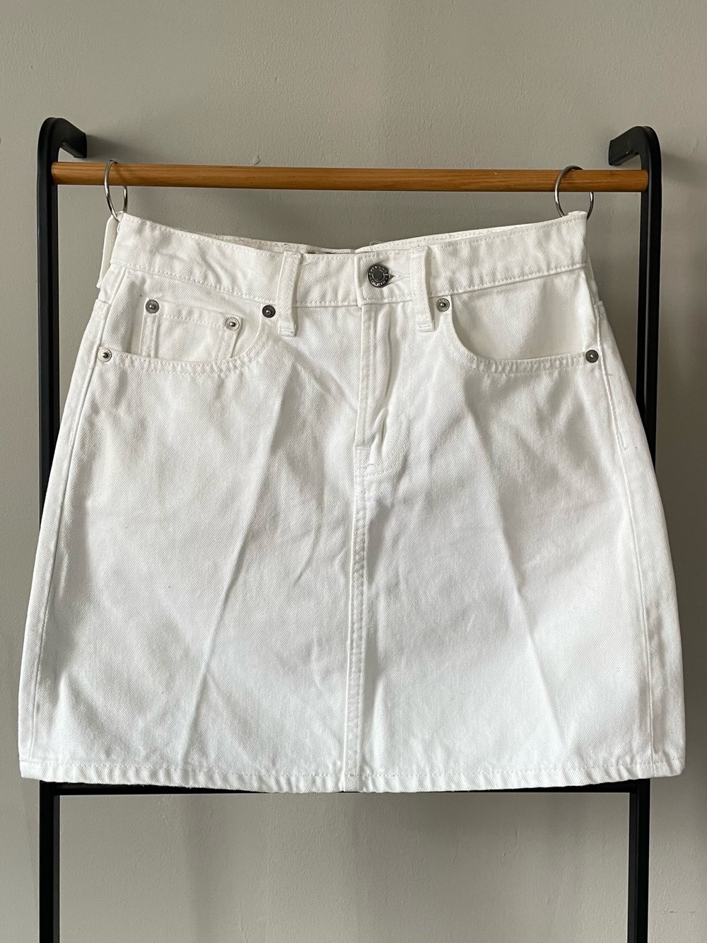 Everlane White Denim Skirt